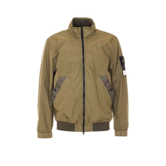 Stone Island Men Crinkle Reps Ny Logo Jacket
